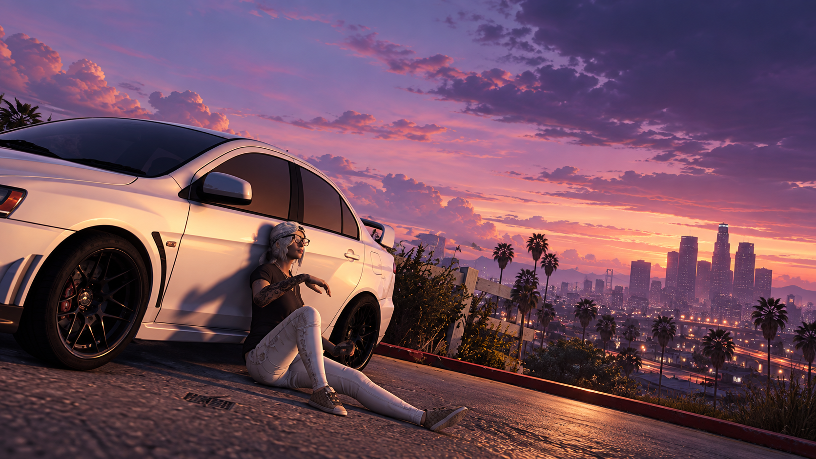 Los Santos im Sonnenuntergang